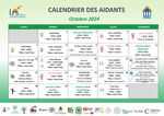 Calendrier des aidants du 4ème trimestre 2024