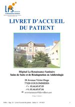 Livret d'accueil Hôpital LRS Coulommiers